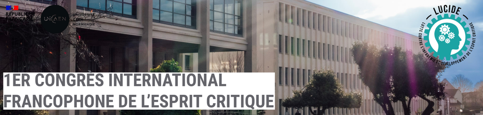 1er Congrès International Francophone sur l'Esprit Critique>